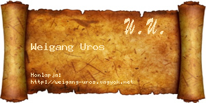 Weigang Uros névjegykártya